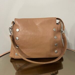 Hammitt Tan Leather Crossbody Shoulder Bag with Silver Hardware